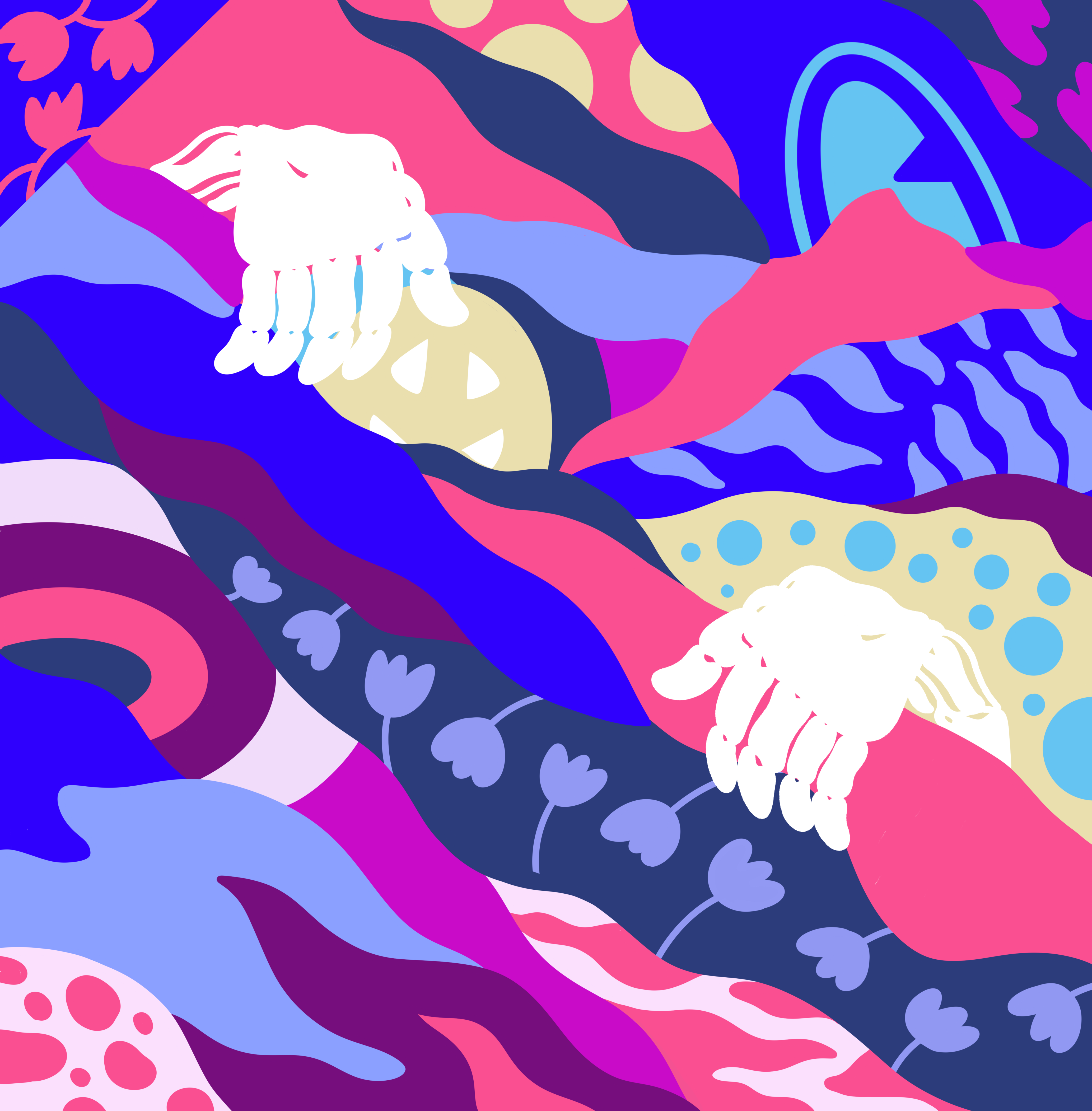 Psychedelic Abstract Collagegrapy thumbnail thumbnail